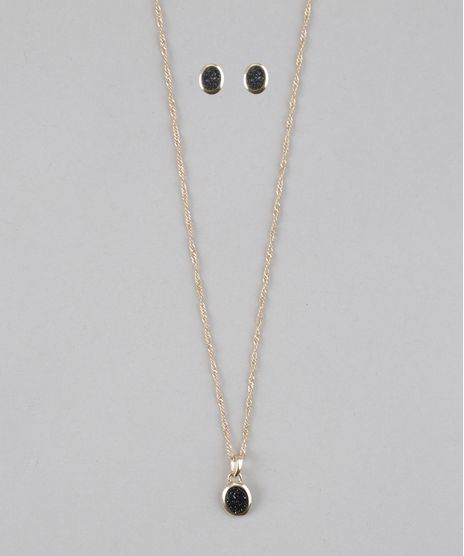 Kit-de-Brinco-e-Colar-com-Strass-Dourado-8747277-Dourado_1