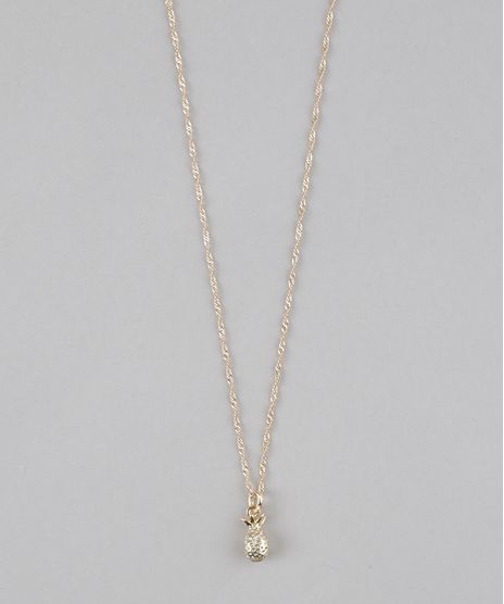 Colar-com-Pingente-de-Abacaxi-Dourado-8750727-Dourado_1