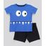 Conjunto-de-Camiseta-Monstrinho-Azul-Royal---Bermuda-em-Moletom-Preta-8823254-Preto_1