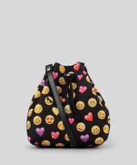 Bolsa-Saco-Estampada-de-Icone---Elasticos-de-Cabelo-Preta-8665784-Preto_2