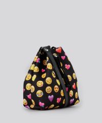 Bolsa-Saco-Estampada-de-Icone---Elasticos-de-Cabelo-Preta-8665784-Preto_3