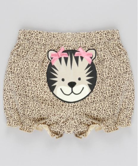 Short-Estampado-Oncinha-em-Algodao---Sustentavel-Bege-8686288-Bege_1