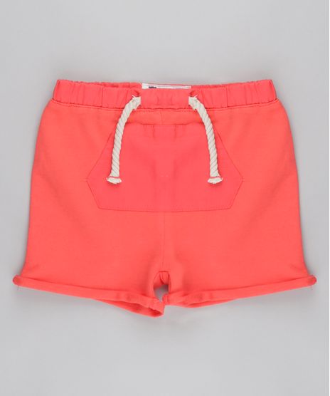 Short-em-Moletom-com-Bolso-em-Algodao---Sustentavel-Vermelho-8684479-Vermelho_1