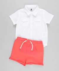 Short-em-Moletom-com-Bolso-em-Algodao---Sustentavel-Vermelho-8684479-Vermelho_3