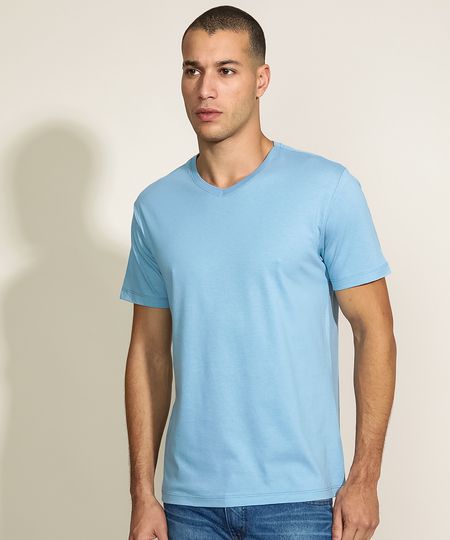 Camiseta-Masculina-Basica-Manga-Curta-Gola-V-Azul-9965027-Azul_1