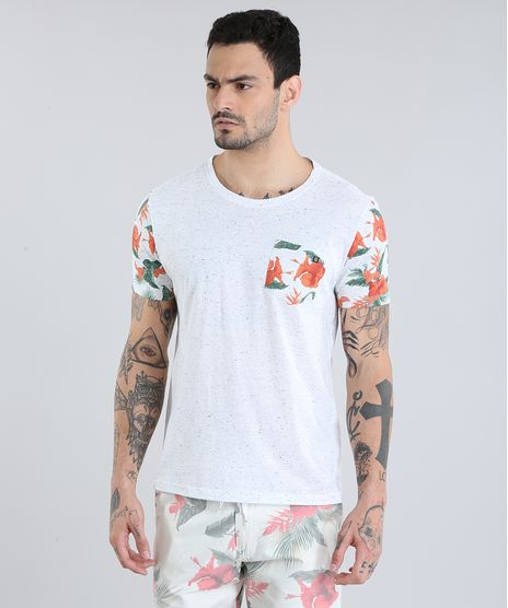 Camiseta-com-Bolso-Estampado-Floral-Cinza-Mescla-Claro-8839031-Cinza_Mescla_Claro_1