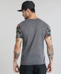 Camiseta-com-Bolso-Estampado-Floral-Cinza-Mescla-Escuro-8839031-Cinza_Mescla_Escuro_2