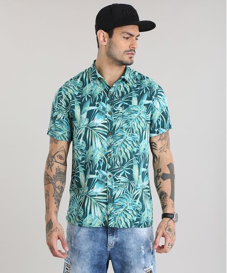 Camisa-Estampada-de-Folhagem-Verde-8735204-Verde_1