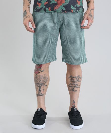 Bermuda-em-Moletom-Listrada-Verde-8766377-Verde_1