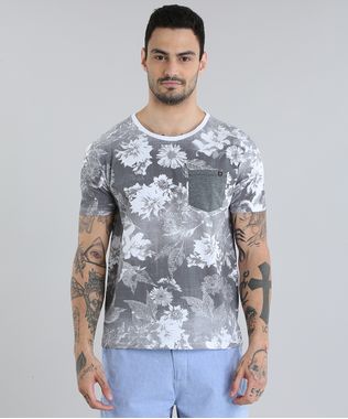 Camiseta-Estampada-Floral-com-Bolso-Cinza-8712560-Cinza_1