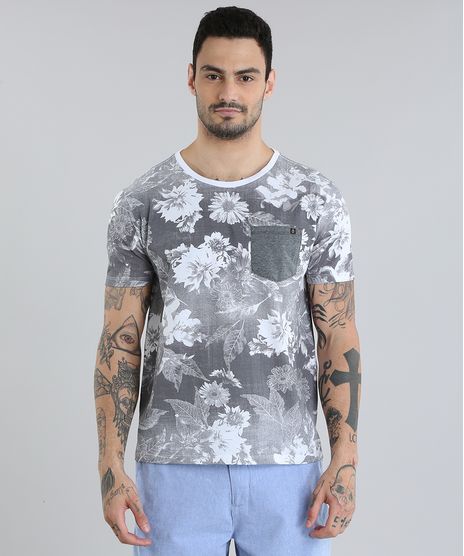 Camiseta-Estampada-Floral-com-Bolso-Cinza-8712560-Cinza_1
