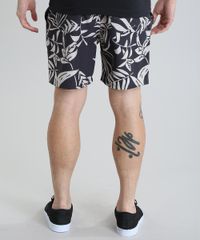 Bermuda-Relaxed-Estampada-de-Folhagem-Preta-8678357-Preto_2