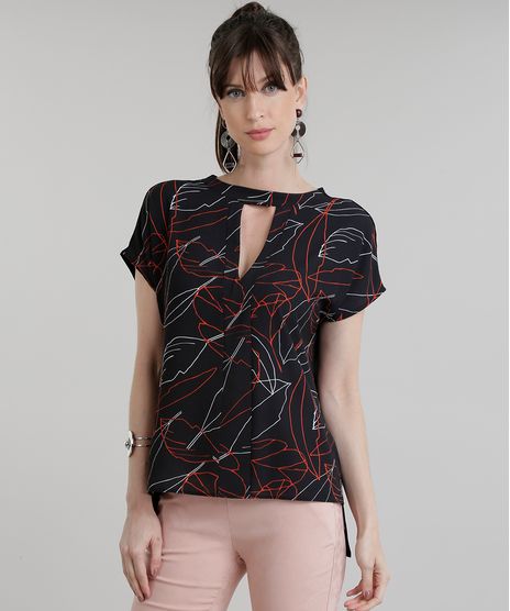 Blusa-Choker-com-Estampa-de-Folhas-Preta-8795758-Preto_1
