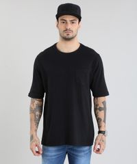 Camiseta-Longa-Canelada-com-Bolso-Preta-8920851-Preto_1