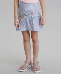 Saia-Listrada-com-Bordado-Floral-Azul-8677972-Azul_1
