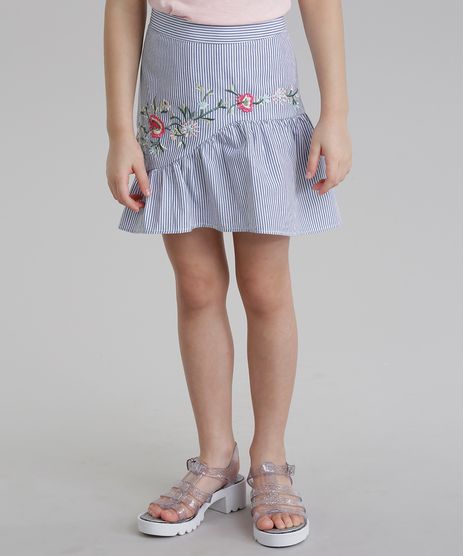 Saia-Listrada-com-Bordado-Floral-Azul-8677972-Azul_1