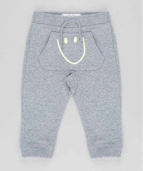 Calca-Smile-em-Moletom-de-Algodao---Sustentavel-Cinza-Mescla-8674297-Cinza_Mescla_1