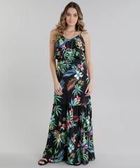 Vestido-Longo-estampado-Floral-com-Babado-Preto-8717668-Preto_1