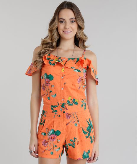 Macaquinho-Open-Shoulder-Estampado-Floral-em-Laise-Laranja-8695740-Laranja_1