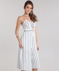 Macacao-Pantacourt-Listrado-com-Lace-Up-Branco-8721836-Branco_1
