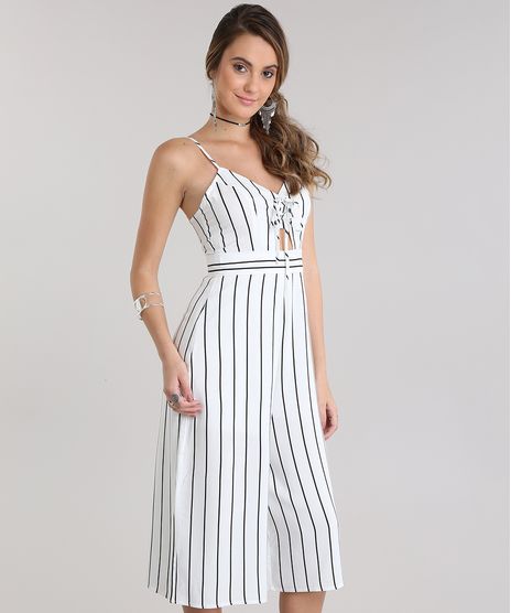 Macacao-Pantacourt-Listrado-com-Lace-Up-Branco-8721836-Branco_1