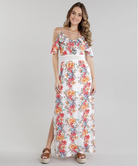Vestido-Longo-Open-Shoulder-Estampado-Floral-com-Fendas-Off-White-8722829-Off_White_1