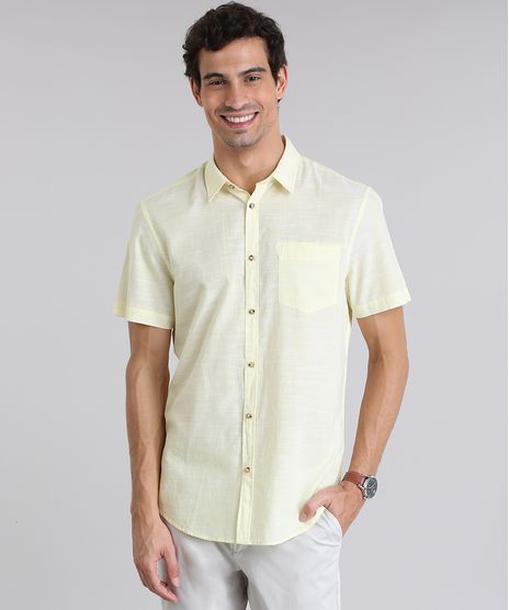 Camisa-Comfort-com-Bolso-Amarelo-Claro-8635554-Amarelo_Claro_1