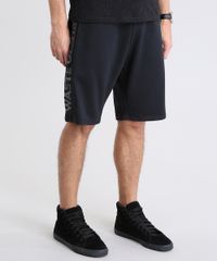 Bermuda-em-Moletom--Waste-of-Time--Preta-8801274-Preto_1