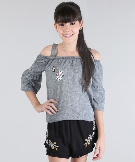 Blusa-em-Linho-com-Patch-Cinza-Mescla-Escuro-8682728-Cinza_Mescla_Escuro_1