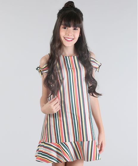 Vestido-Open-Shoulder-Listrado-em-Piquet-Coral-8682640-Coral_1