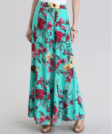 Saia-Longa-Estampada-Floral-Verde-Claro-8832678-Verde_Claro_1