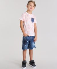 Camiseta-Estampada-de-Folhagens-com-Bolso-Coral-8799255-Coral_3