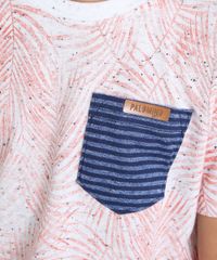 Camiseta-Estampada-de-Folhagens-com-Bolso-Coral-8799255-Coral_4