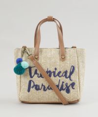 Bolsa-Shopper--Tropical-Paradise--Bege-Escuro-8370236-Bege_Escuro_1