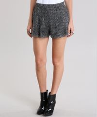 Short-em-Tule-de-Lurex-Estampado-de-Poa-Plissado-Grafite-8797385-Grafite_1