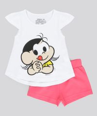Conjunto-Magali-de-Blusa-Branca---Short-em-Moletom-Rosa-Escuro-8742082-Rosa_Escuro_1