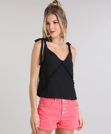 Regata-com-Lacos-e-Babado-Preta-8724126-Preto_1 Regata-com-Lacos-e-Babado-Preta-8724126-Preto_1