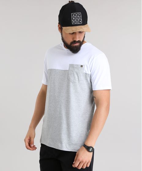 Camiseta-com-Recorte-e-Bolso-Cinza-Mescla-8451632-Cinza_Mescla_1