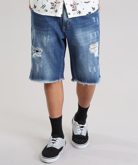 Bermuda-Jeans-Reta-Destroyed-Azul-Medio-8775009-Azul_Medio_1 Bermuda-Jeans-Reta-Destroyed-Azul-Medio-8775009-Azul_Medio_1