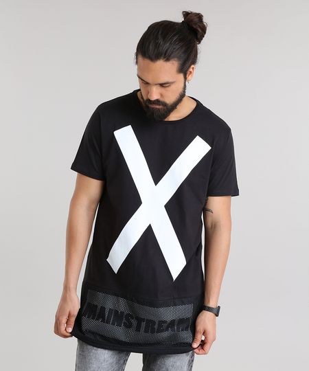 Camiseta-Longa--X--com-Tela-Preta-8763002-Preto_1 Camiseta-Longa--X--com-Tela-Preta-8763002-Preto_1