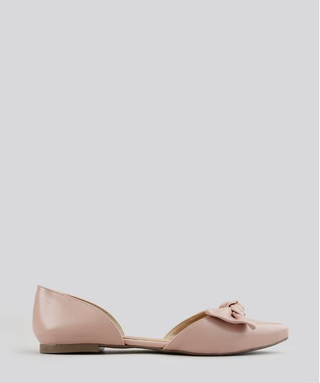 Sapatilha-Bico-Fino-com-Laco-Rose-8829594-Rose_1