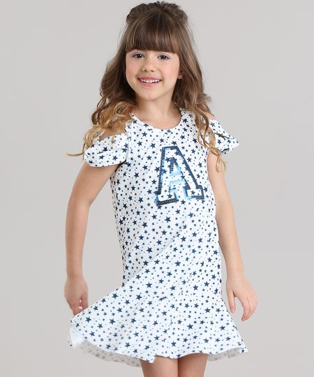 Vestido-Open-Shoulder-Estampado-de-Estrelas-com-Paetes-Branco-8719826-Branco_1