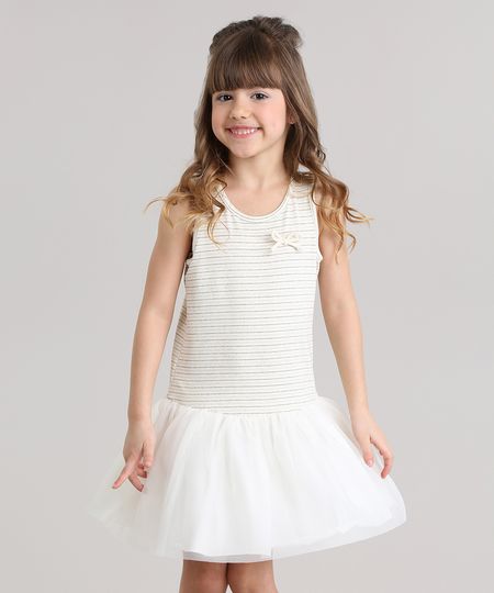 Vestido-Listrado-com-Lurex-e-Tule-Bege-Claro-8827343-Bege_Claro_1