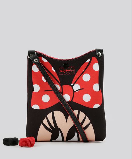 Bolsa-Estampada-Minnie---Elasticos-de-Cabelo-Preta-8886278-Preto_1