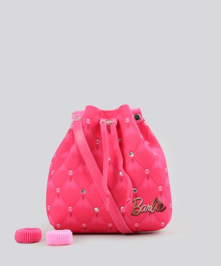 Bolsa-Estampada-Barbie-com-Strass---Elasticos-de-Cabelo-Pink-8891146-Pink_1
