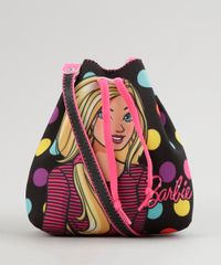 Bolsa-Barbie-Estampada-de-Poa---Elasticos-de-Cabelo-Preta-8891149-Preto_1