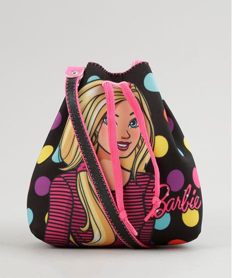 Bolsa-Barbie-Estampada-de-Poa---Elasticos-de-Cabelo-Preta-8891149-Preto_1