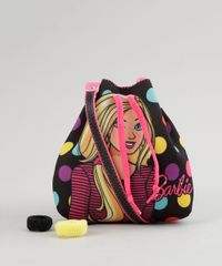 Bolsa-Barbie-Estampada-de-Poa---Elasticos-de-Cabelo-Preta-8891149-Preto_3