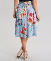 Saia-Midi-Estampada-Floral-Azul-Claro-8646720-Azul_Claro_2