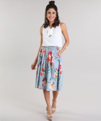Saia-Midi-Estampada-Floral-Azul-Claro-8646720-Azul_Claro_3